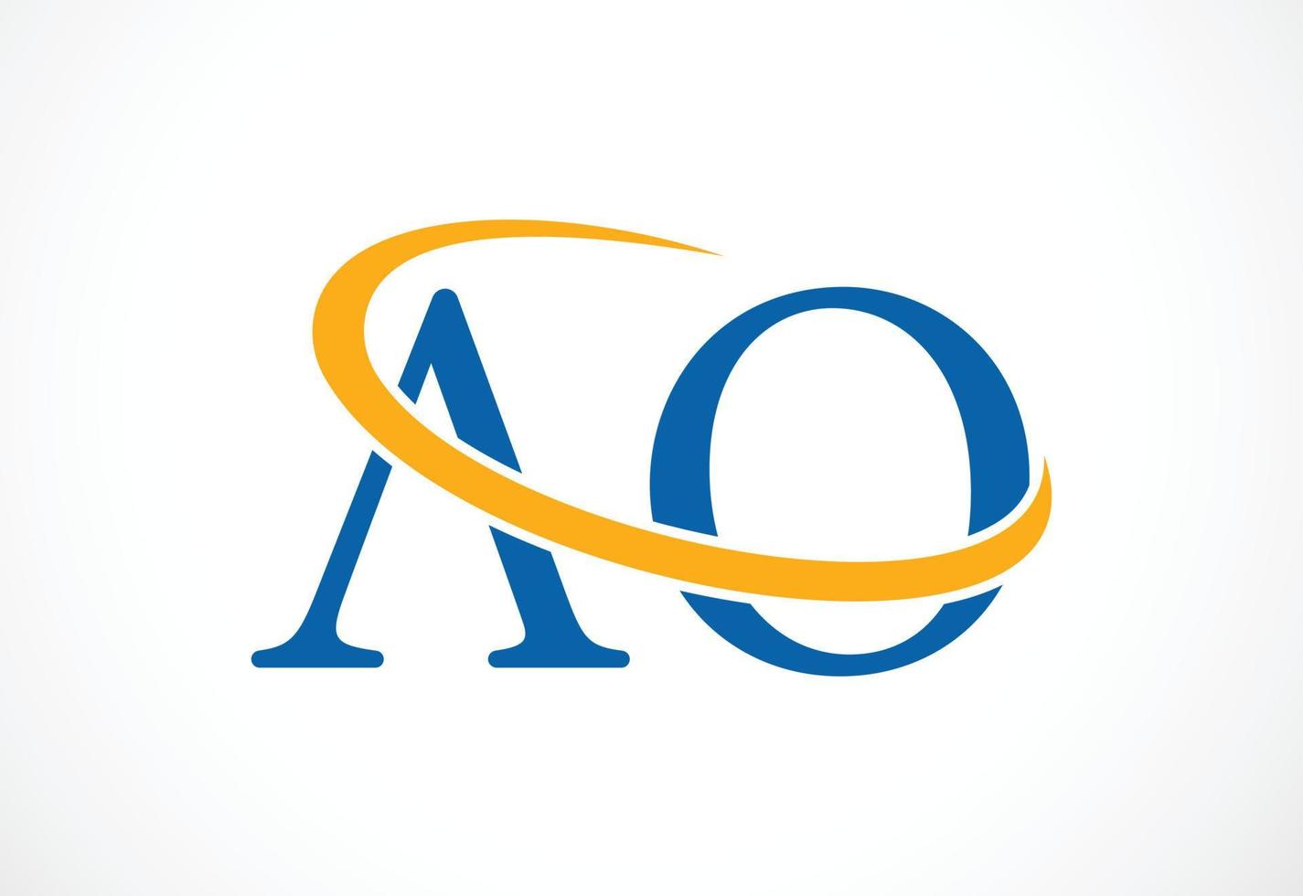 Initial AO Letter logo design, Vector design concept