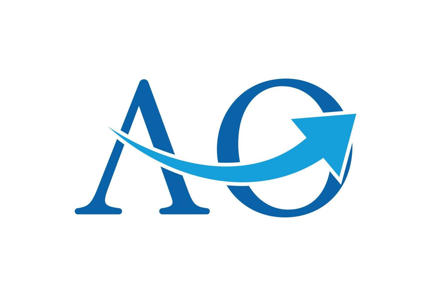 Initial AO Letter logo design, Vector design concept