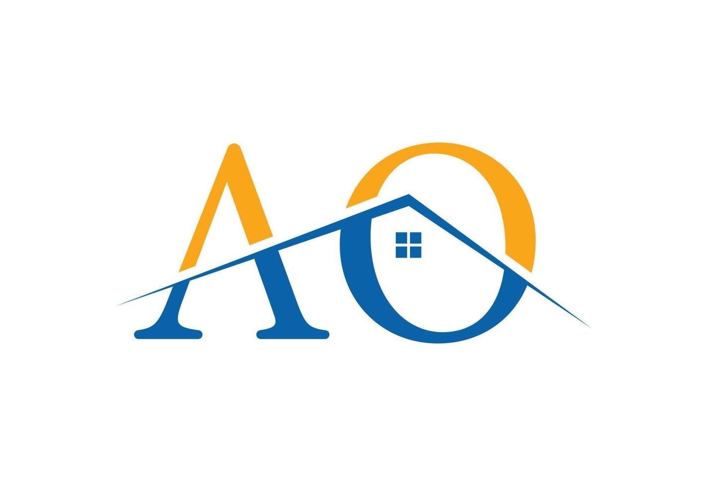 Initial AO Letter logo design, Vector design concept
