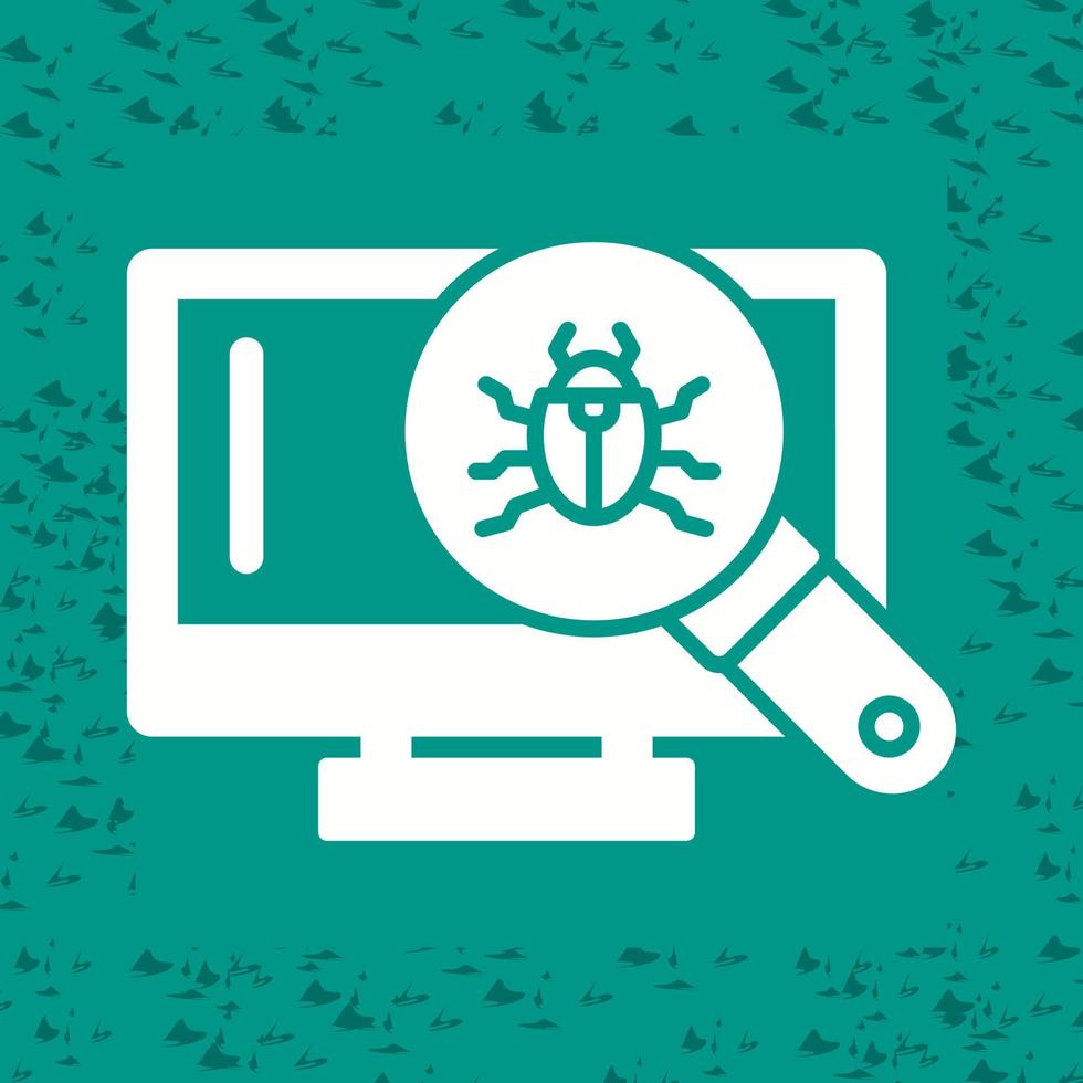 icono de vector de virus de búsqueda