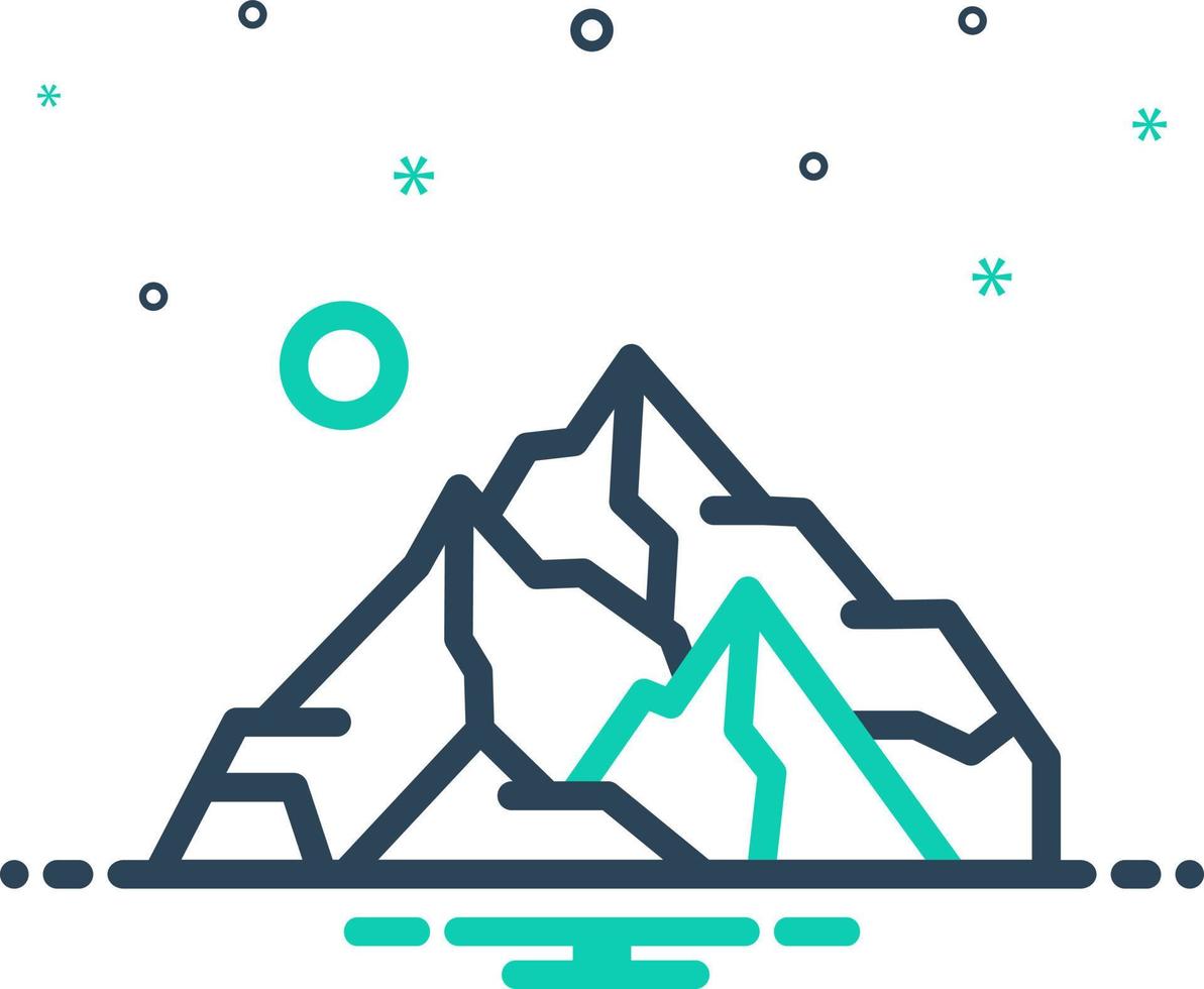 mix icon for mountains vector