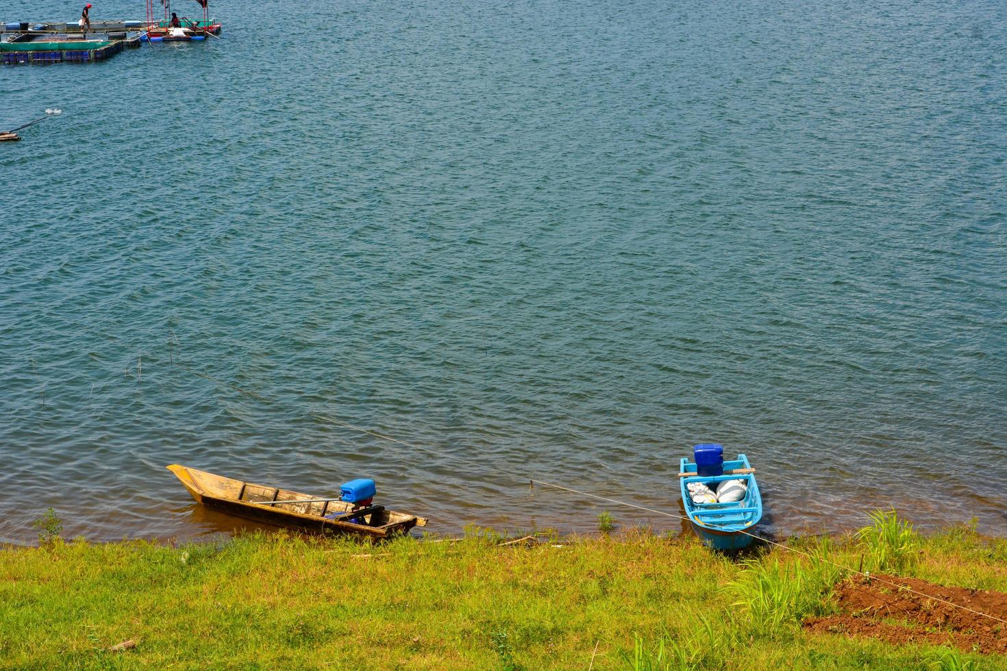Photo of a reservoir with a freshwater fish farming pond 22349604 Stock