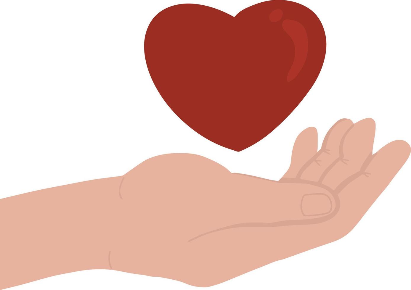ilustración de mano da amor corazón vector