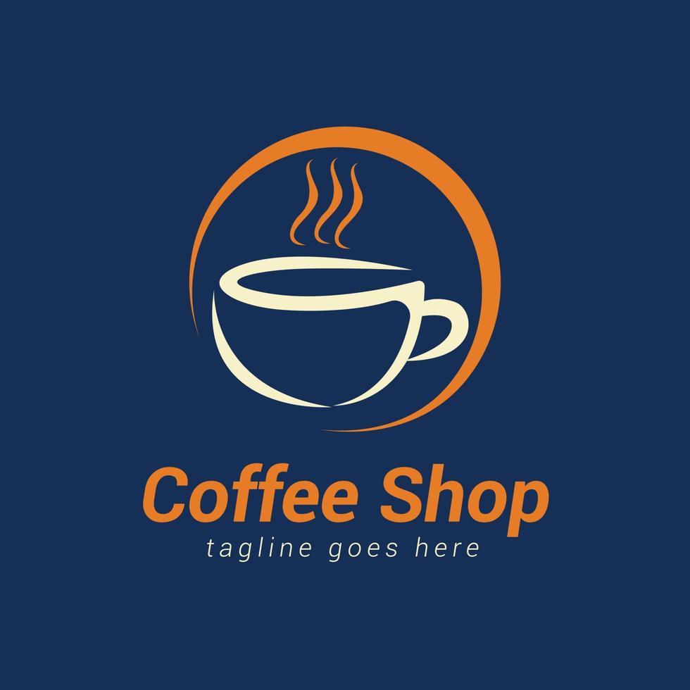 Coffee shop logo design template vector