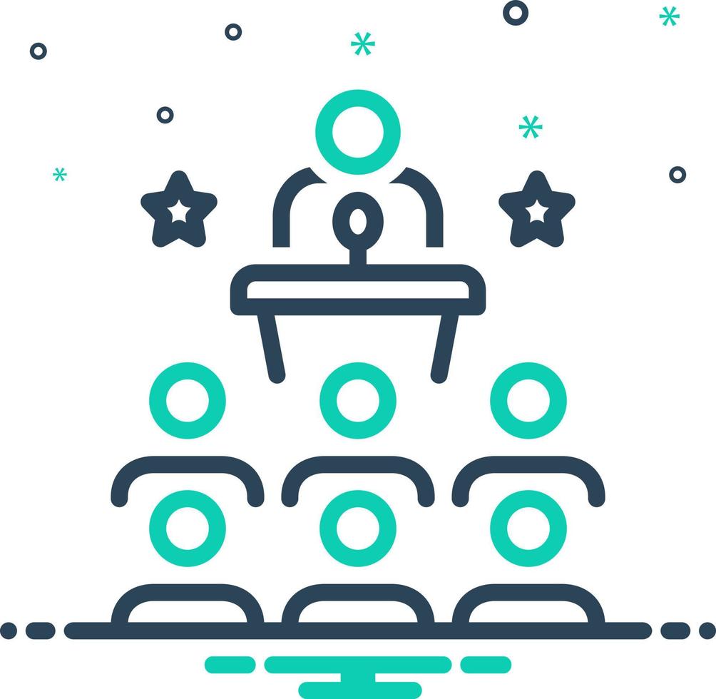 mix icon for seminars vector