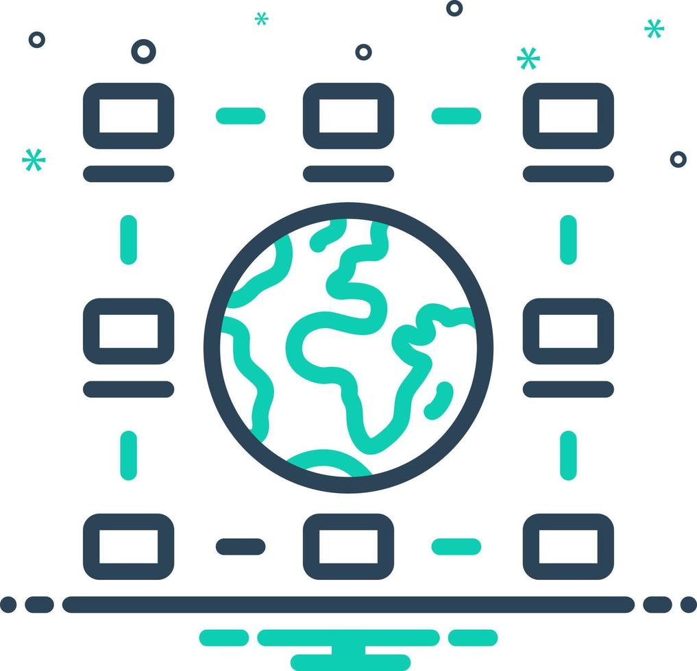 mix icon for networking vector