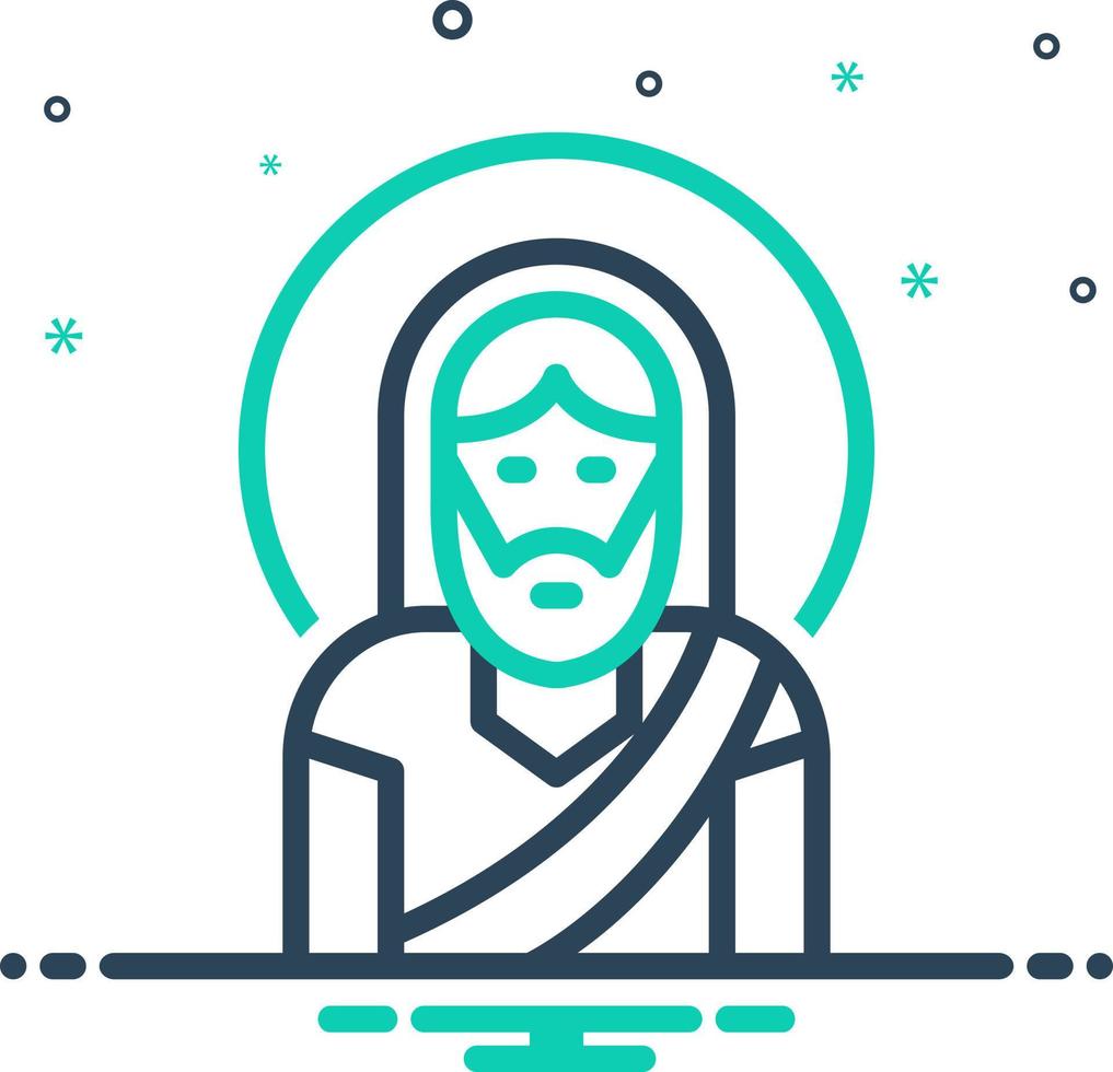 icono de mezcla para cristo vector