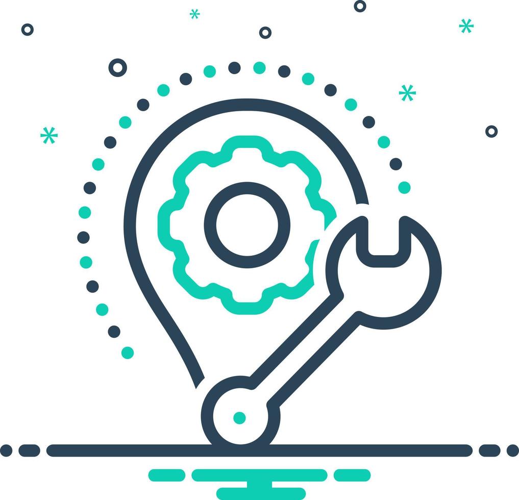mix icon for implemented vector