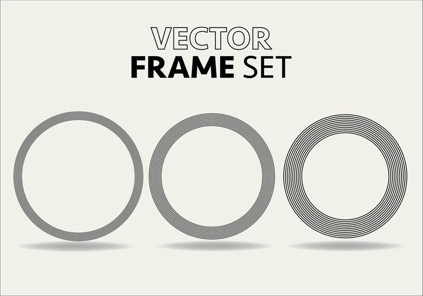 Hand drawn circles sketch frame vector set. Rounds scribble line circles. Vector illustrations.