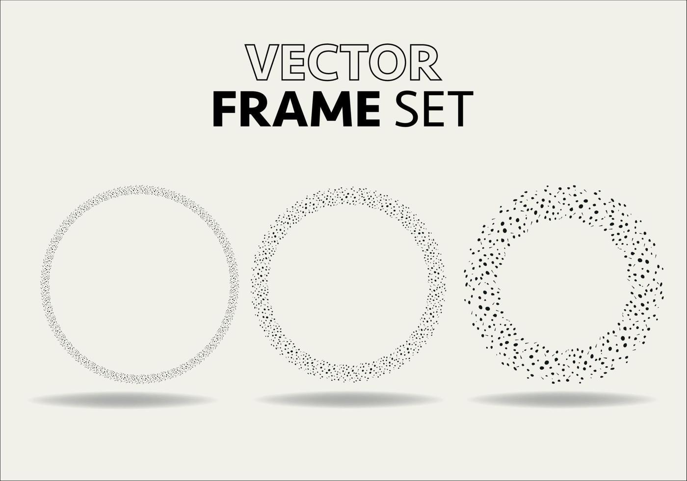 Hand drawn circles sketch frame vector set. Rounds scribble line circles. Vector illustrations.