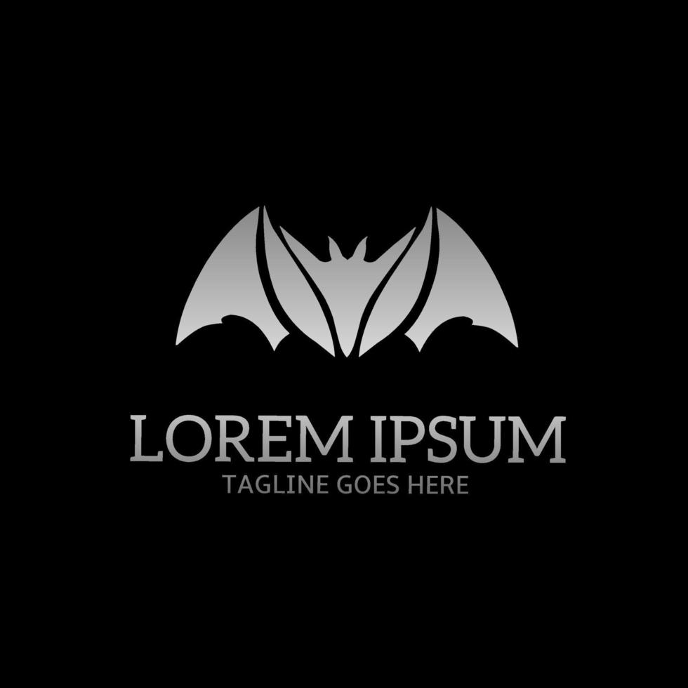 illustration vector graphic of logo symbol bat elegant silver color