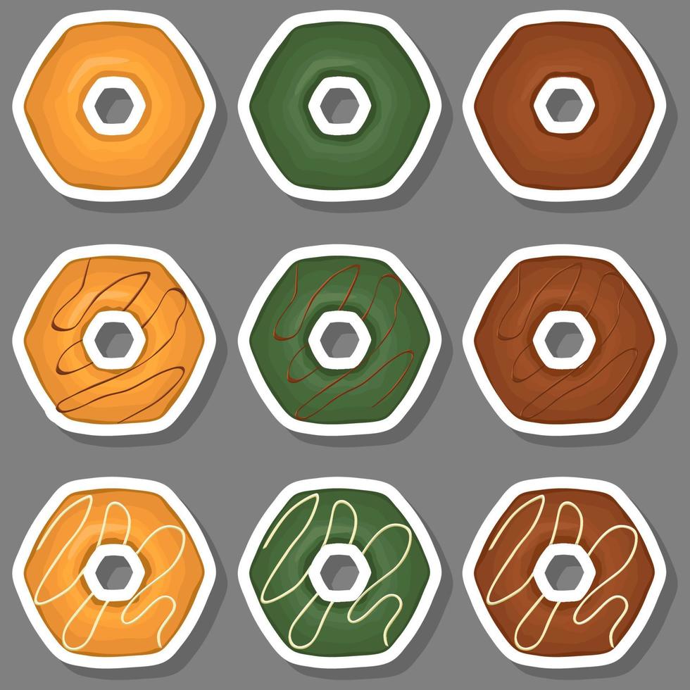 Big set homemade cookie different taste in pastry biscuit vector