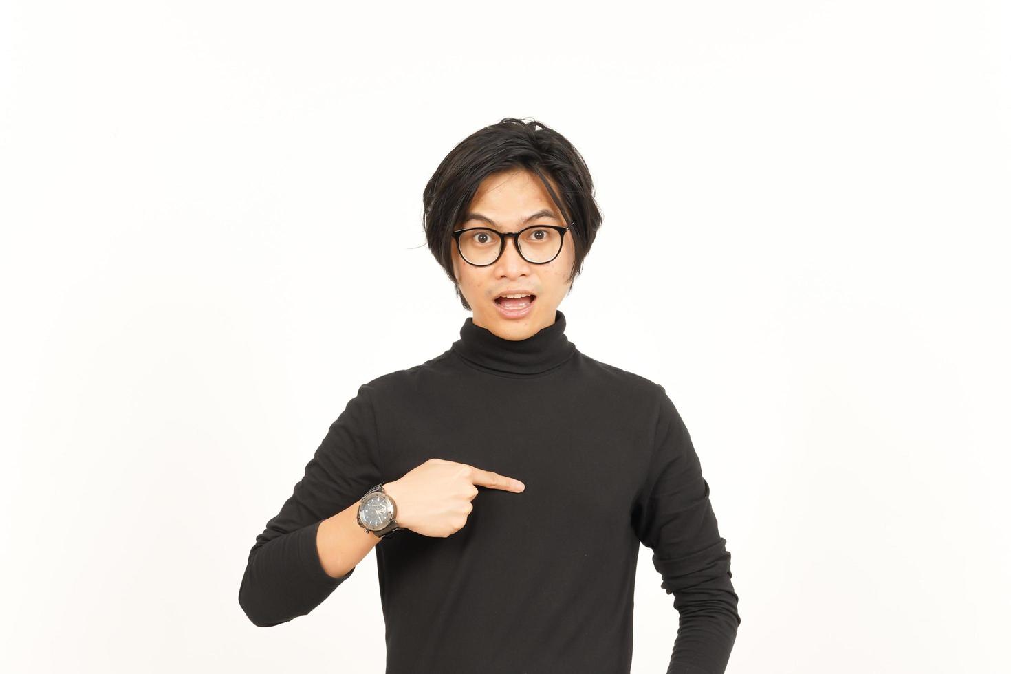 Do you Blame Me Concept Of Handsome Asian Man Isolated On White Background photo