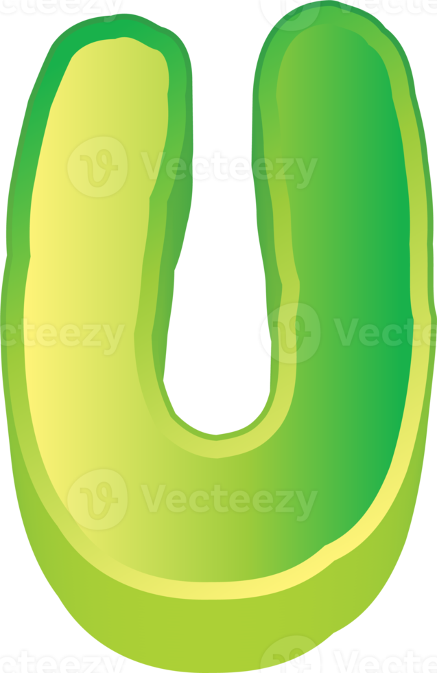 verde letra 3d png