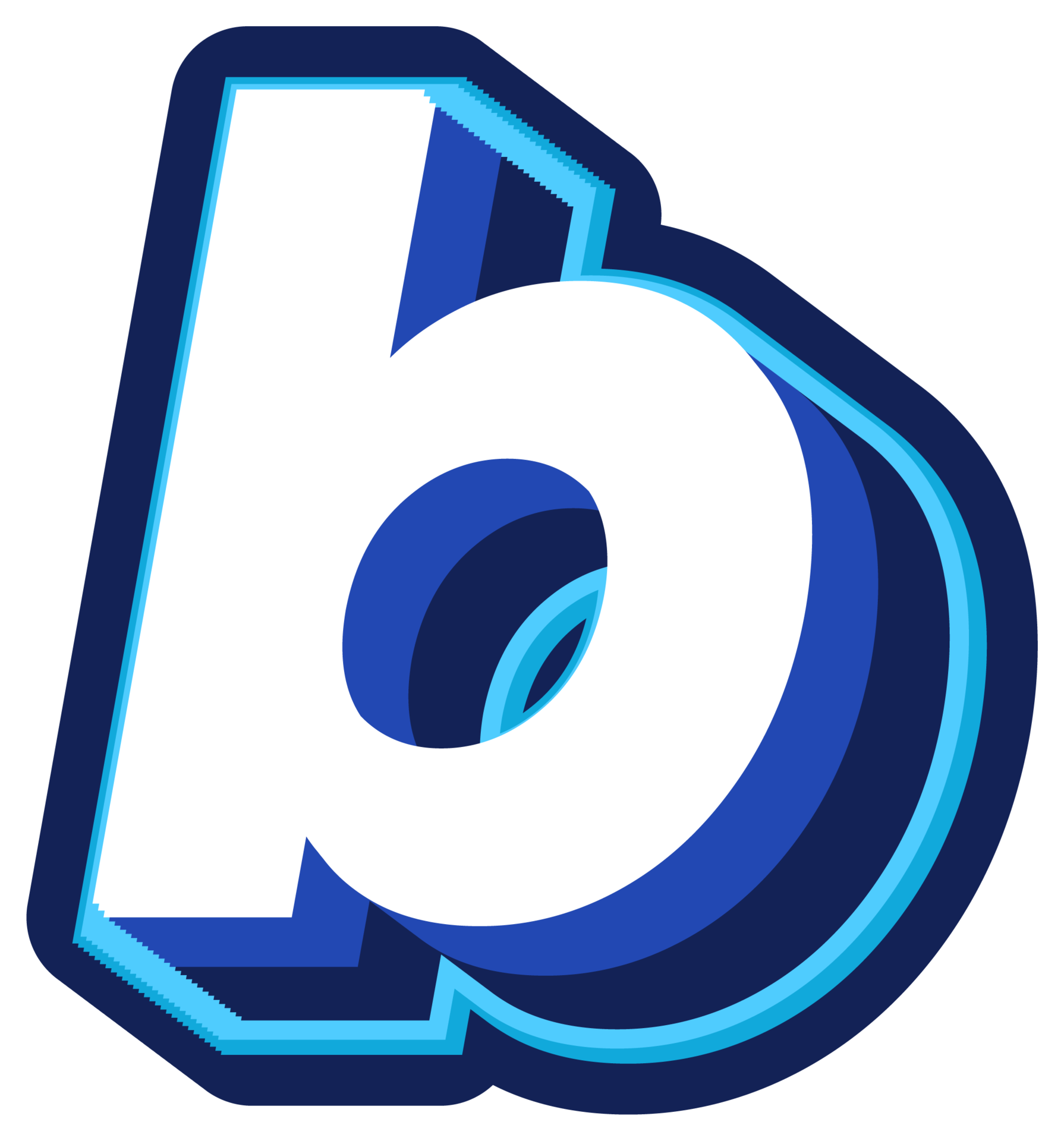 Bold 3d Blue Lowercase Letter b 22351421 PNG