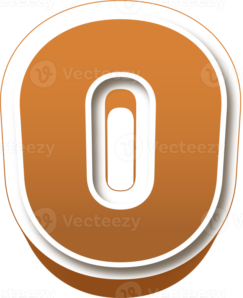 Chocolate 3d Bold Letter O png