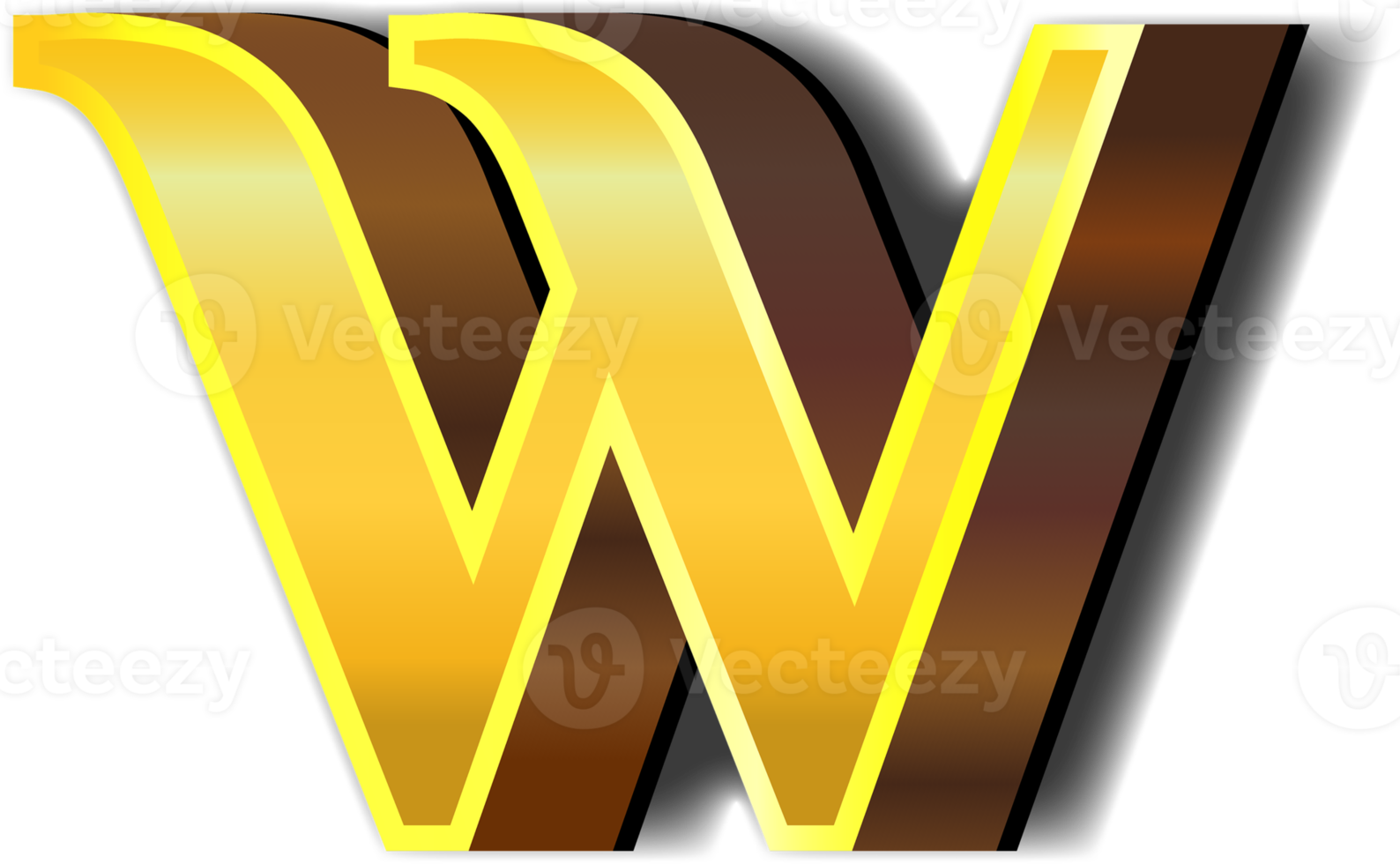 Shiny gold alphabet letters png