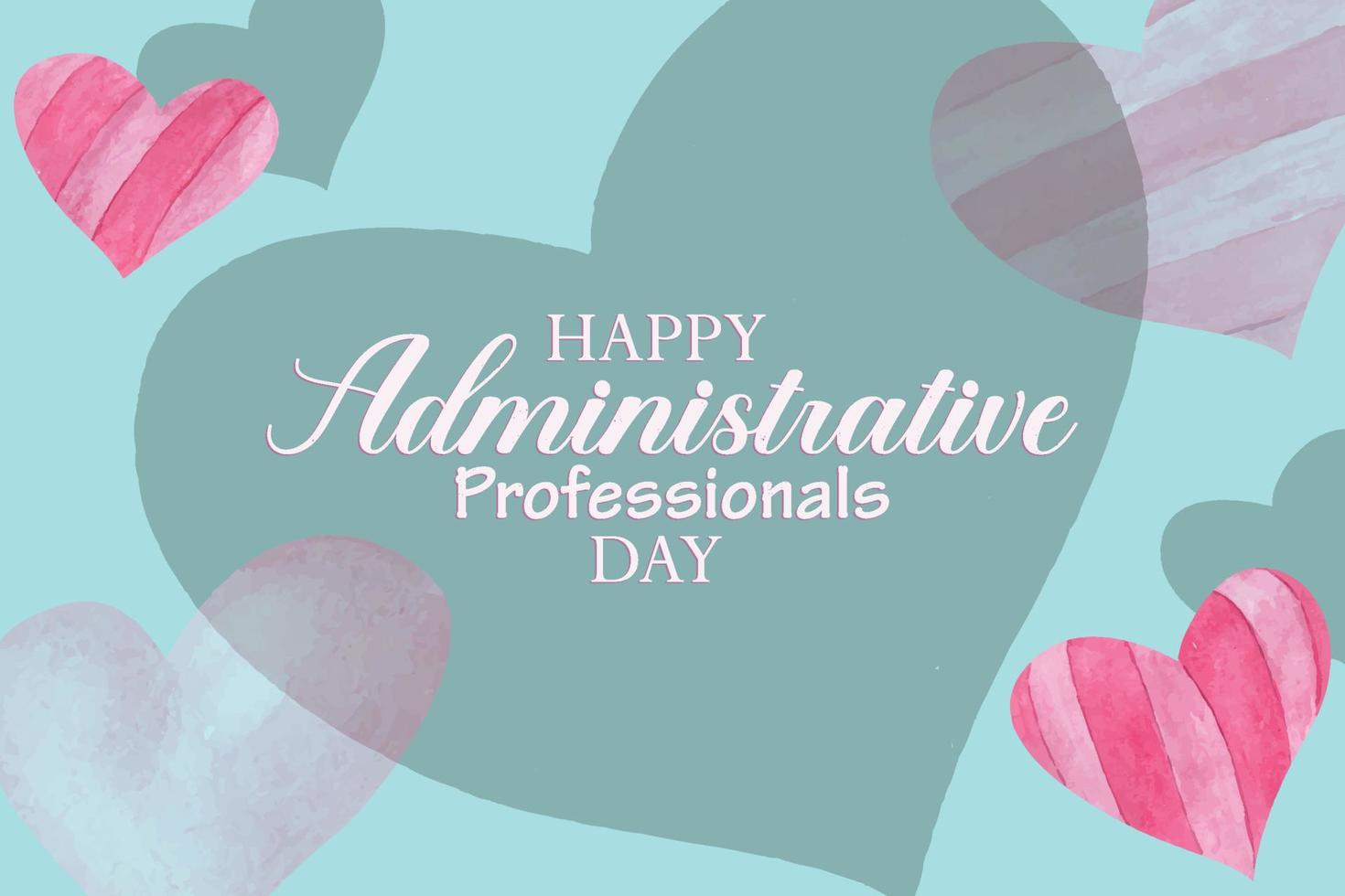 Administrative Professionals Day, Secretary Day holiday, celebration, card, poster, logo, modern background illustration vector