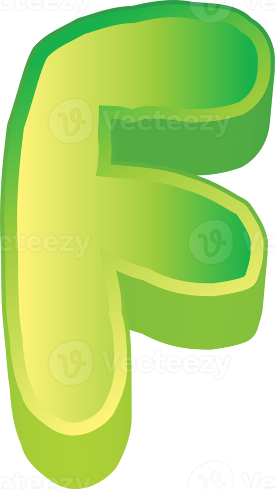 verde lettera 3d png