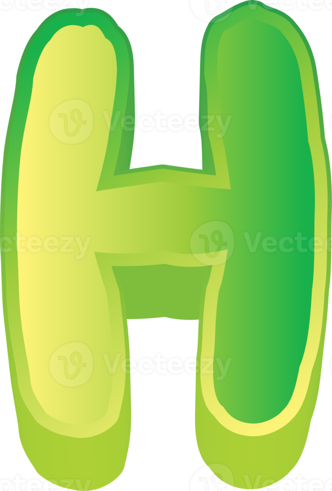 verde lettera 3d png