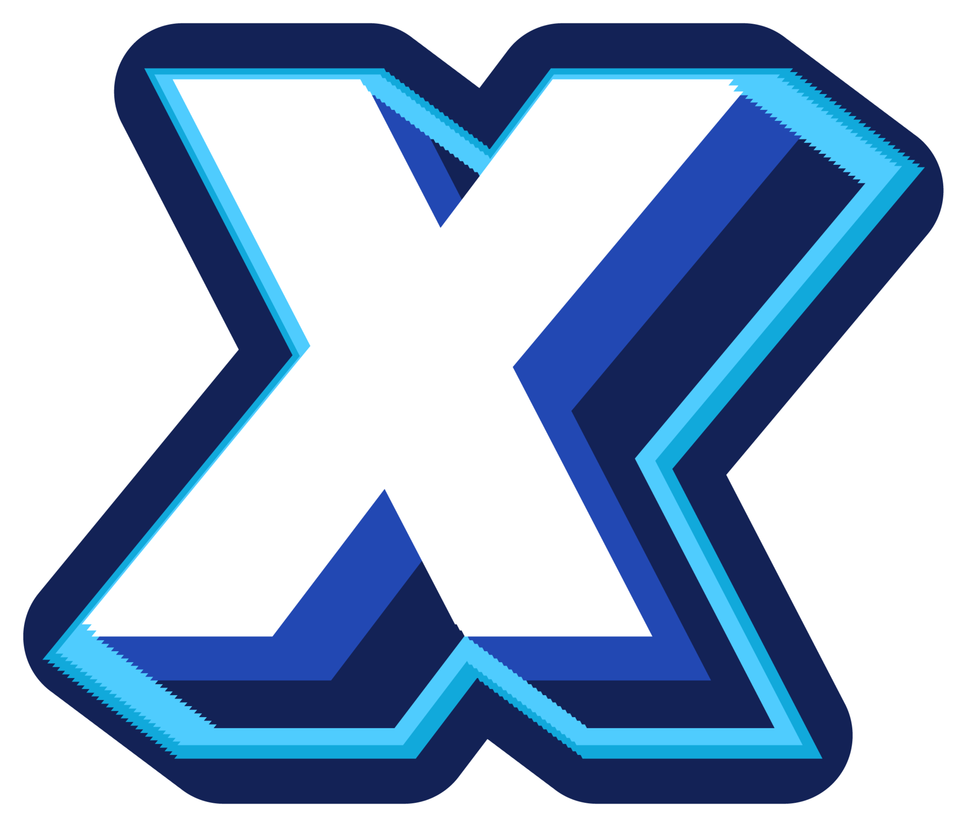 Free negrita 3d azul minúsculas letra X 22351620 PNG with Transparent