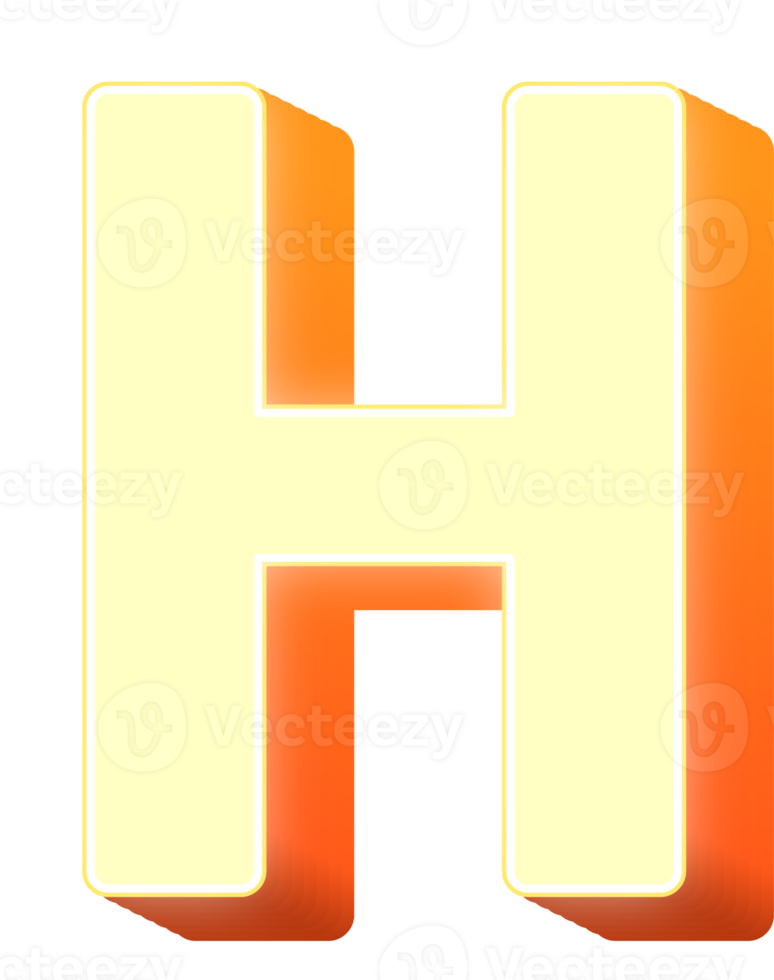 Cream 3d Bold Letter png