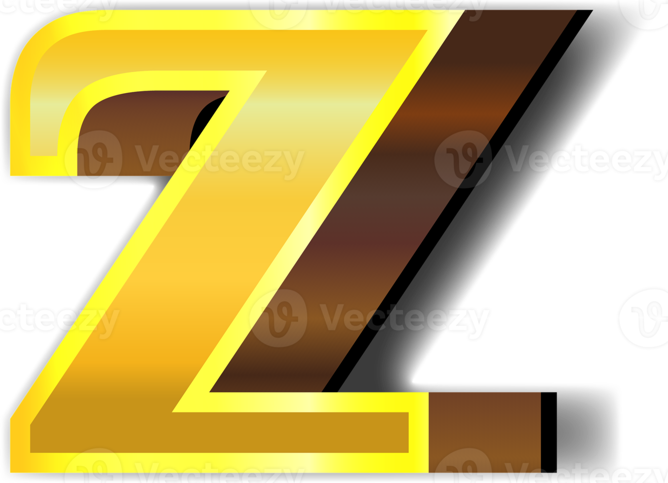 Shiny gold alphabet letters png