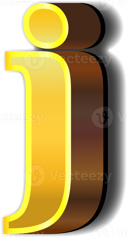 Shiny gold alphabet letters png