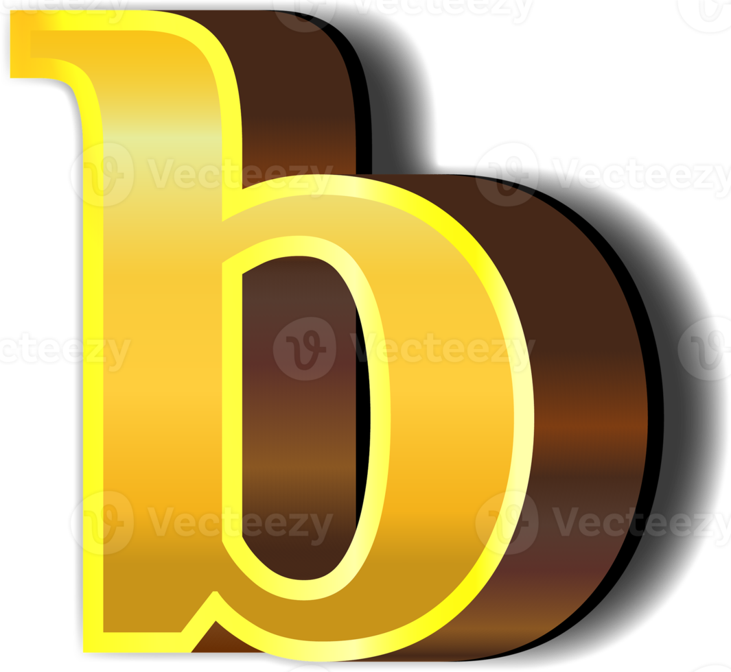 Shiny gold alphabet letters png