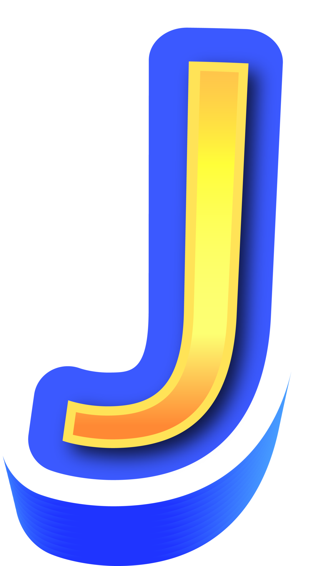 Shiny Gold 3d Letter J 22351818 PNG