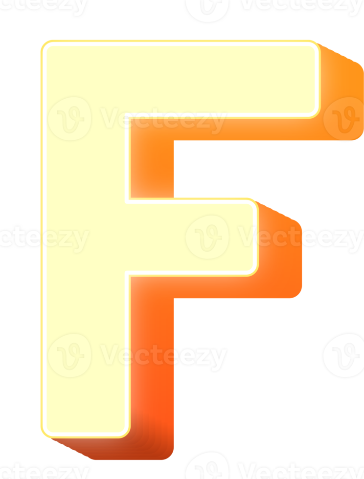 Cream 3d Bold Letter png