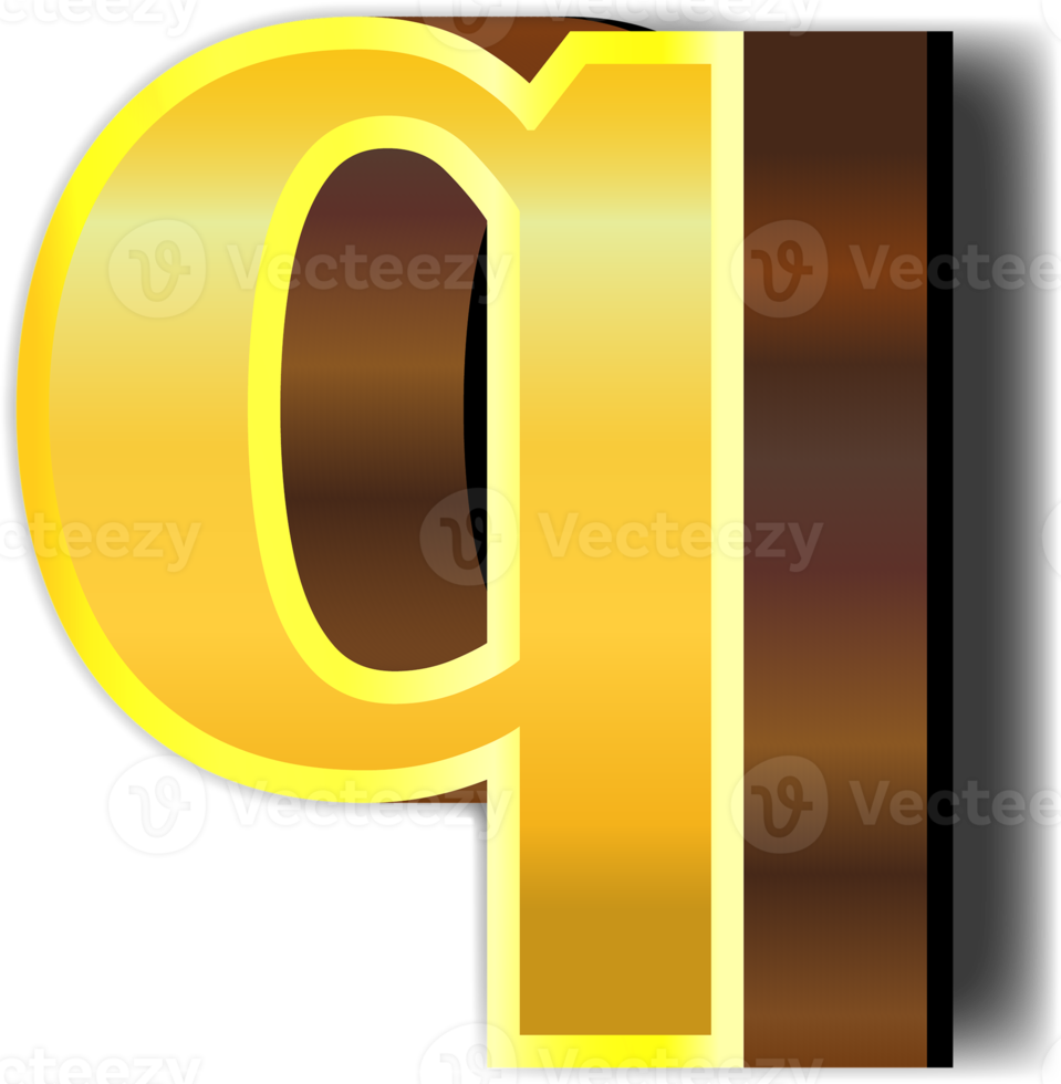 Shiny gold alphabet letters png