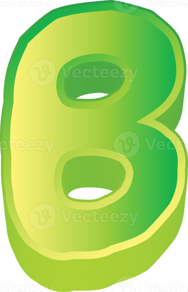 Green Letter 3d png