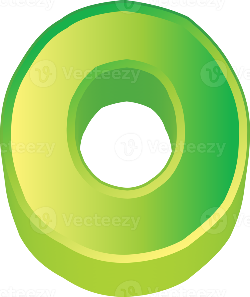 vert lettre 3d png