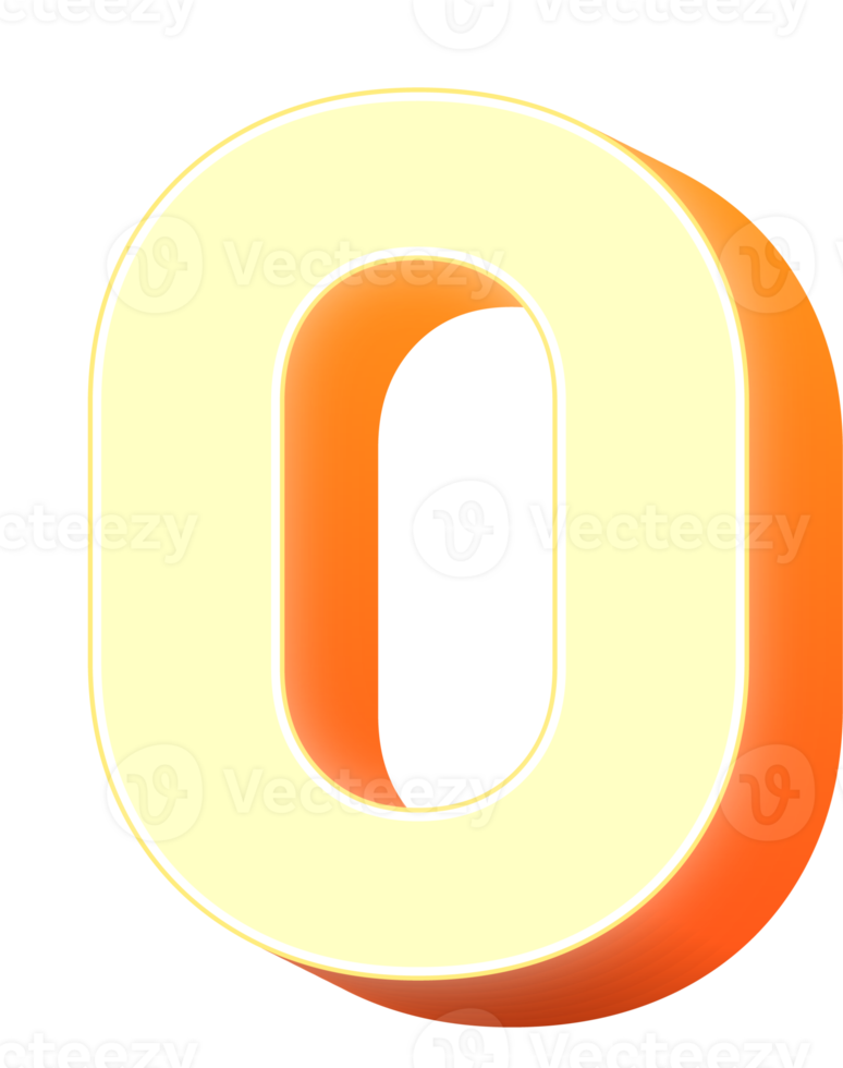 Cream 3d Bold Letter png