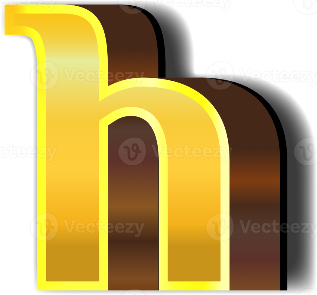 Shiny gold alphabet letters png