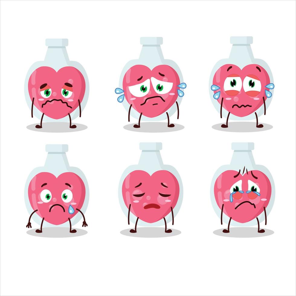 Love potion cartoon character with sad expression vector
