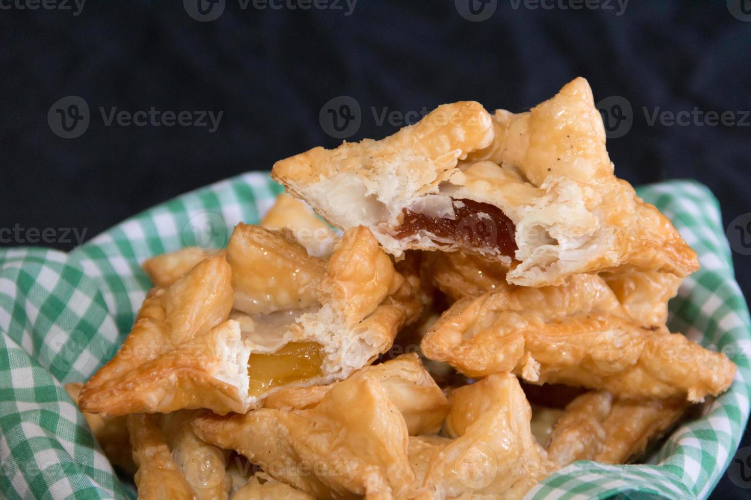 fried pastry with quince and batata typical of south america gastronomy photo