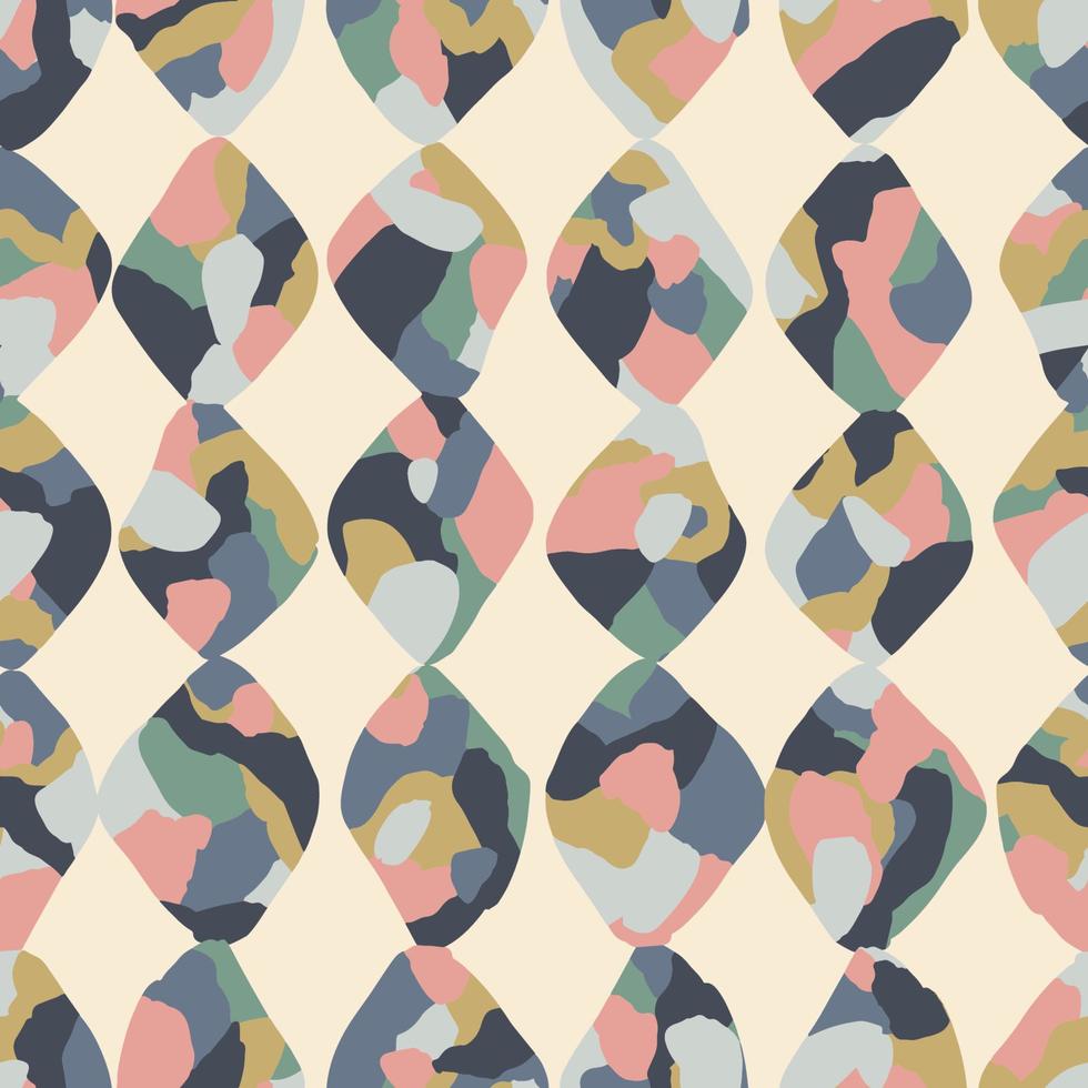 Vector abstract geometric multi color illustration seamless repeat pattern