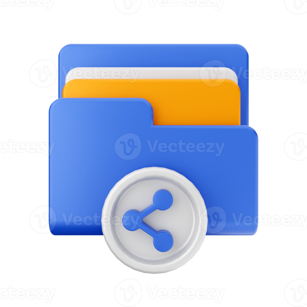 3d file folder icon illustration png