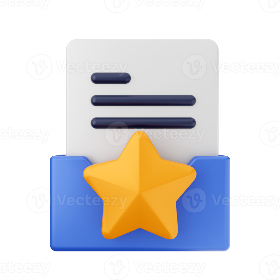 3d folder icon illustration render png