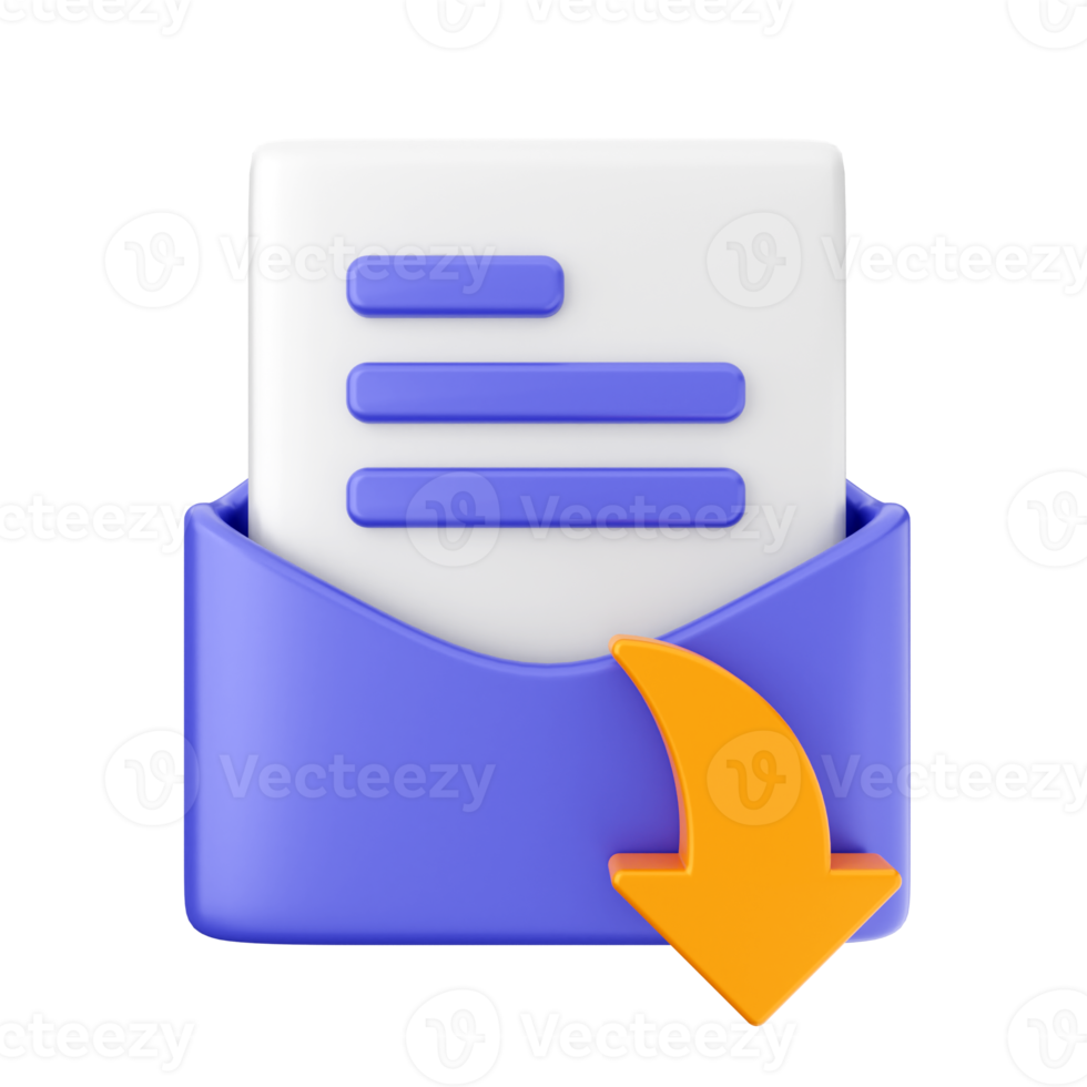 3d correo electrónico correo mensaje sobre png