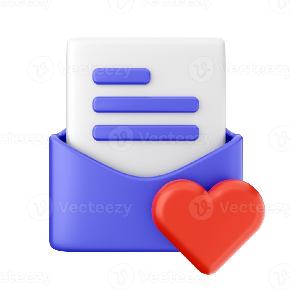 3d email mail message envelope png