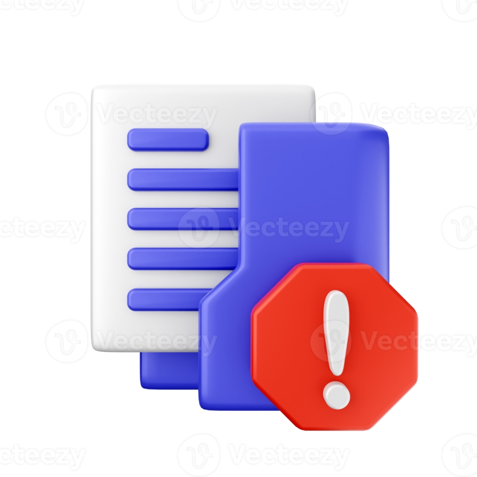 3d folder icon illustration png