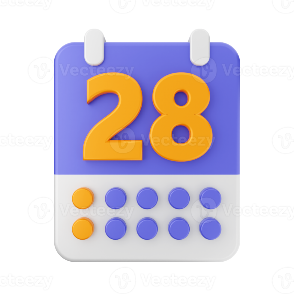 3d calendar icon illustration png