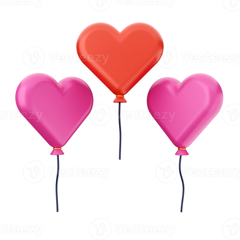 3d Valentinsgrüße Tag Symbol Illustration Liebe Herz machen png