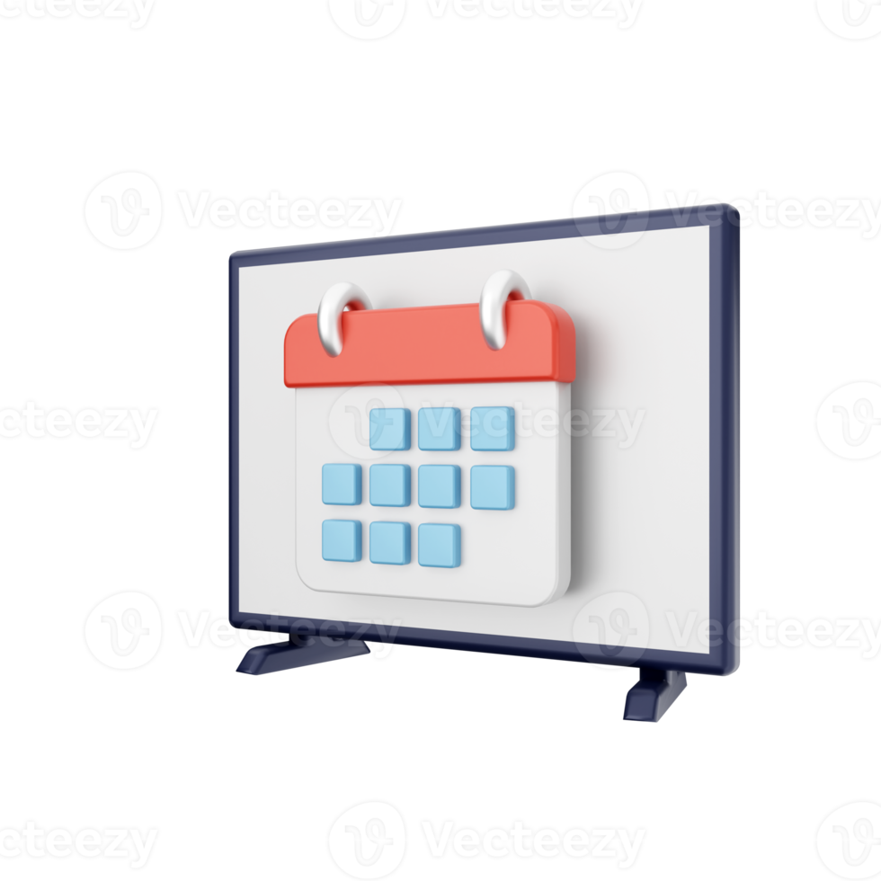 3d smart tv icon illustration png