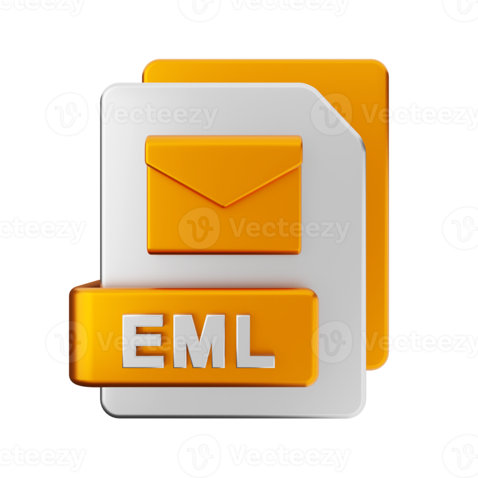 3d eml archivo icono ilustración png