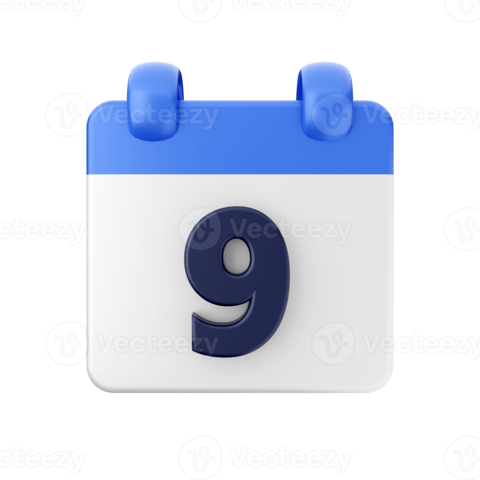 3d calendar date day schedule event icon illustration png
