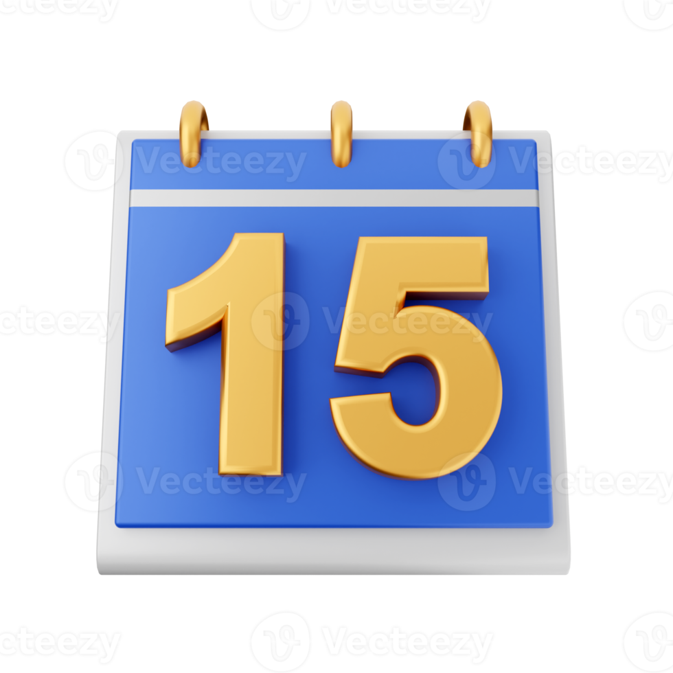 3d kalender evenement datum dag schema icoon illustratie png